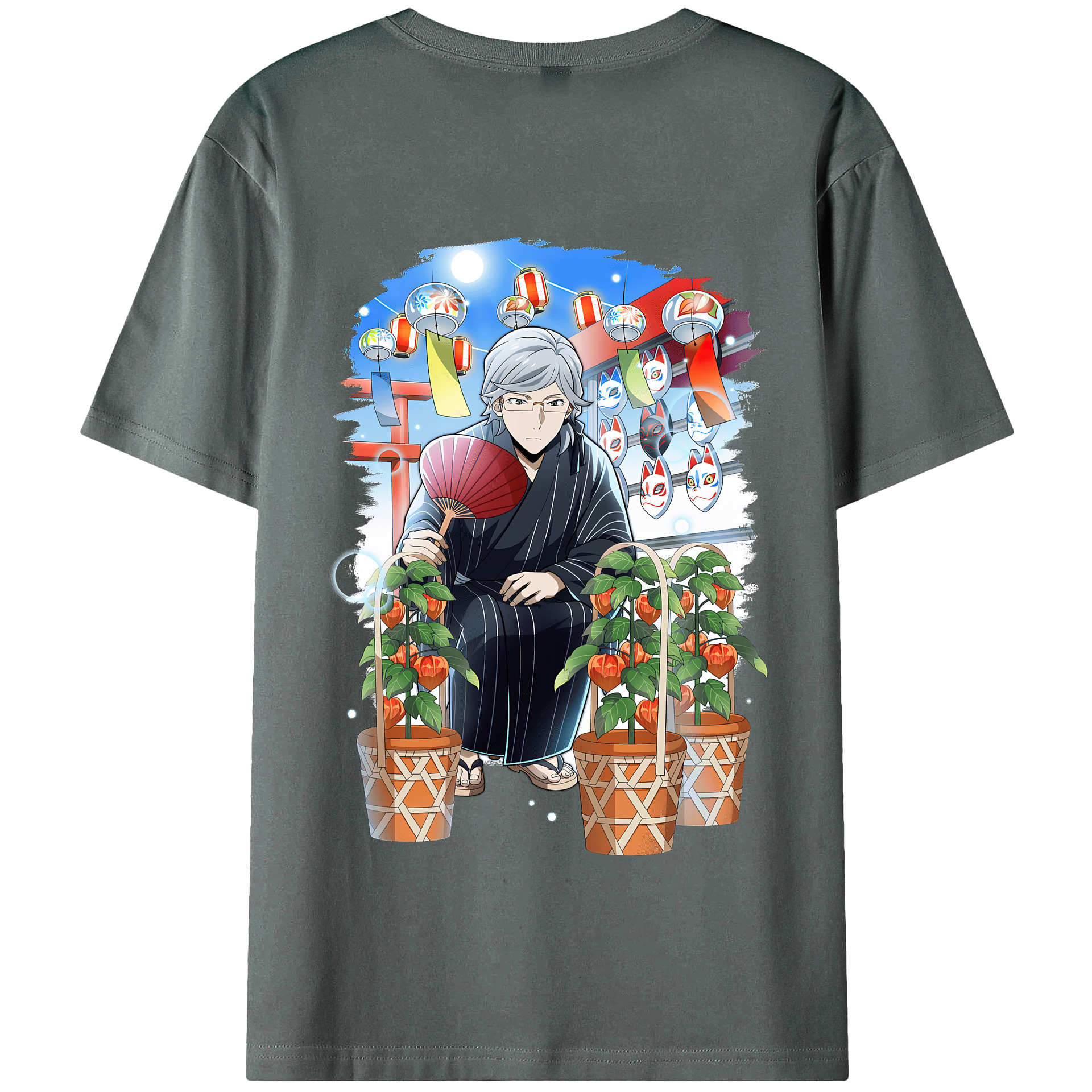 （画像用） 文豪ストレイドッグス Bungo Stray Dogs 綿100％半袖Tシャツ（背面プリント）